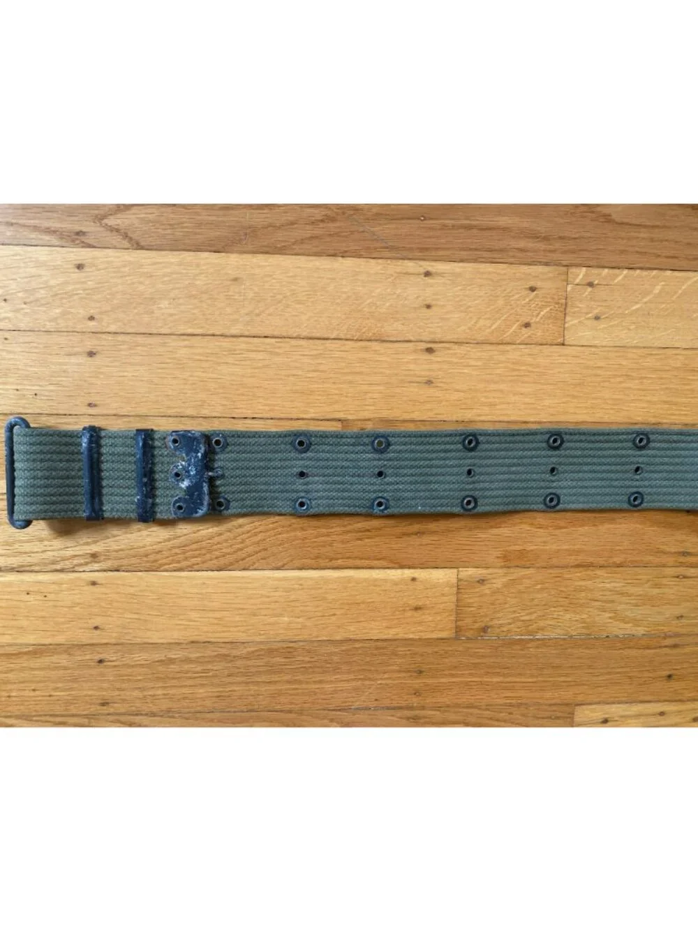 Vintage US Army M1936 Pistol Belt WWII Military Olive Drab Adjustable 41-34
